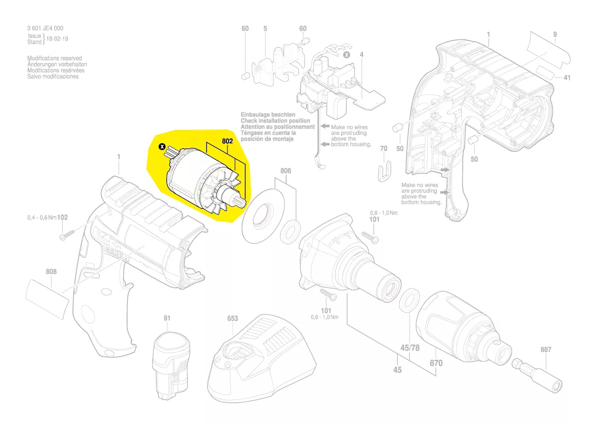 Moteur 12V réf. 2 609 199 809 Bosch